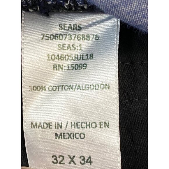 Roebuck & Co Relaxed Black Jeans Men’s 32x34 Straight Leg Cotton - Picture 12 of 13